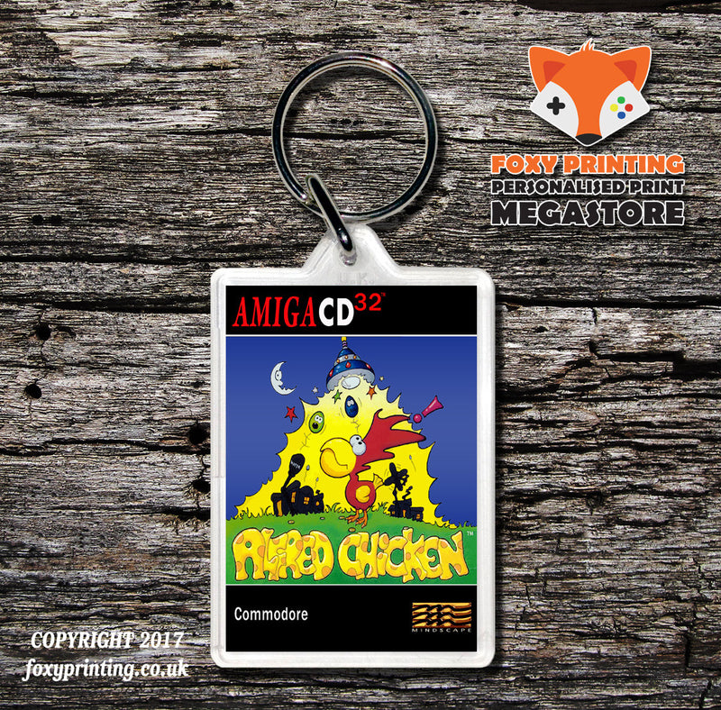 AMIGA CD32 ALFRED CHICKEN - Game Inspired Retro Gaming Keyring