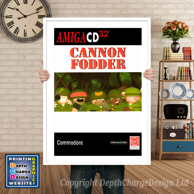 CANNON FODDER Atari Inspired Retro Gaming Poster A4 A3 A2 Or A1