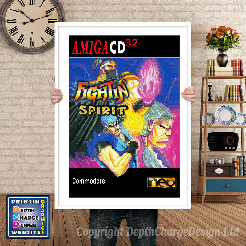 FIGHTIN SPIRIT Atari Inspired Retro Gaming Poster A4 A3 A2 Or A1