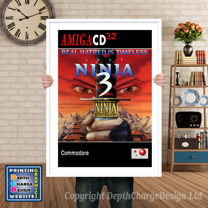 LAST NINJA 3 Atari Inspired Retro Gaming Poster A4 A3 A2 Or A1
