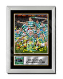 CELTIC 2013 14 CHAMPIONS TEAM 2 Limited Edition Football Player Signed Print - Football