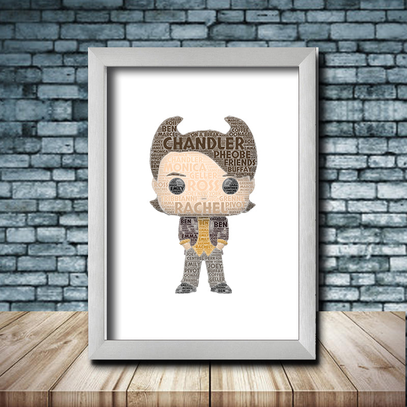 Personalised Chandler Word Art Poster Print - Inspired By Pop Figures