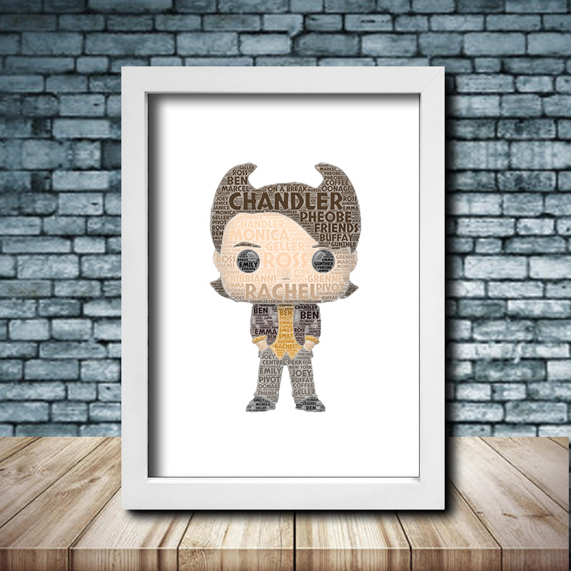 Personalised Chandler Word Art Poster Print - Inspired By Pop Figures