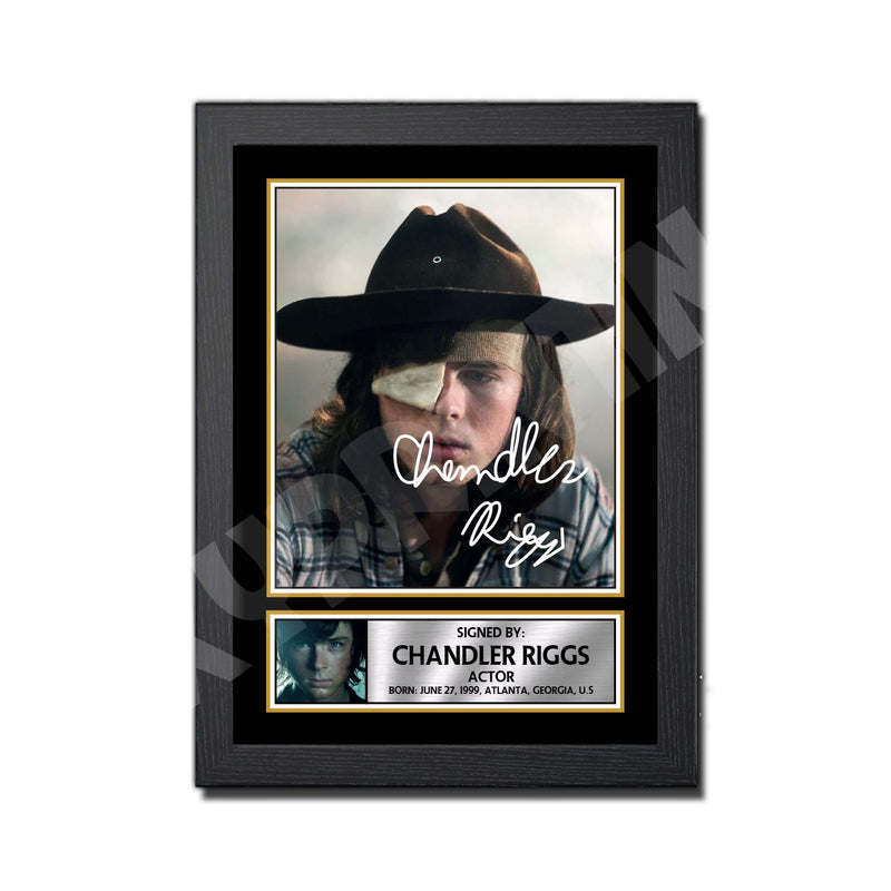 CHANDLER RIGGS Limited Edition Walking Dead Signed Print