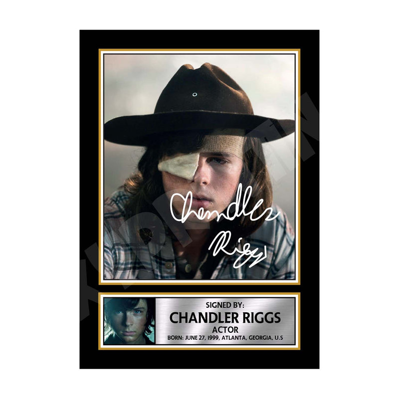 CHANDLER RIGGS Limited Edition Walking Dead Signed Print