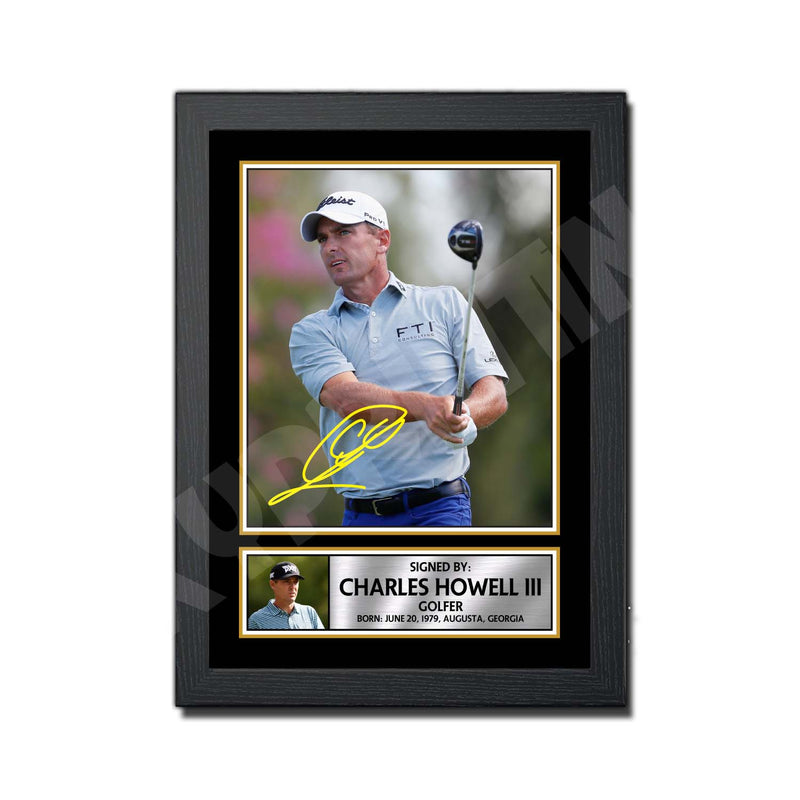 CHARLES HOWELL Limited Edition Golfer Signed Print - Golf