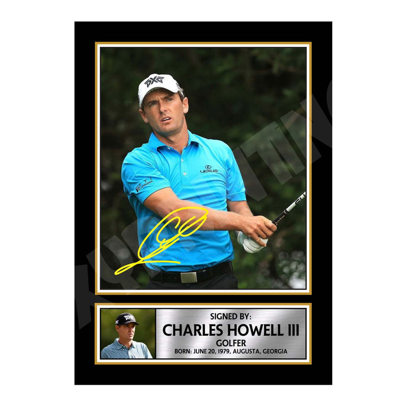 CHARLES HOWELL 2 Limited Edition Golfer Signed Print - Golf