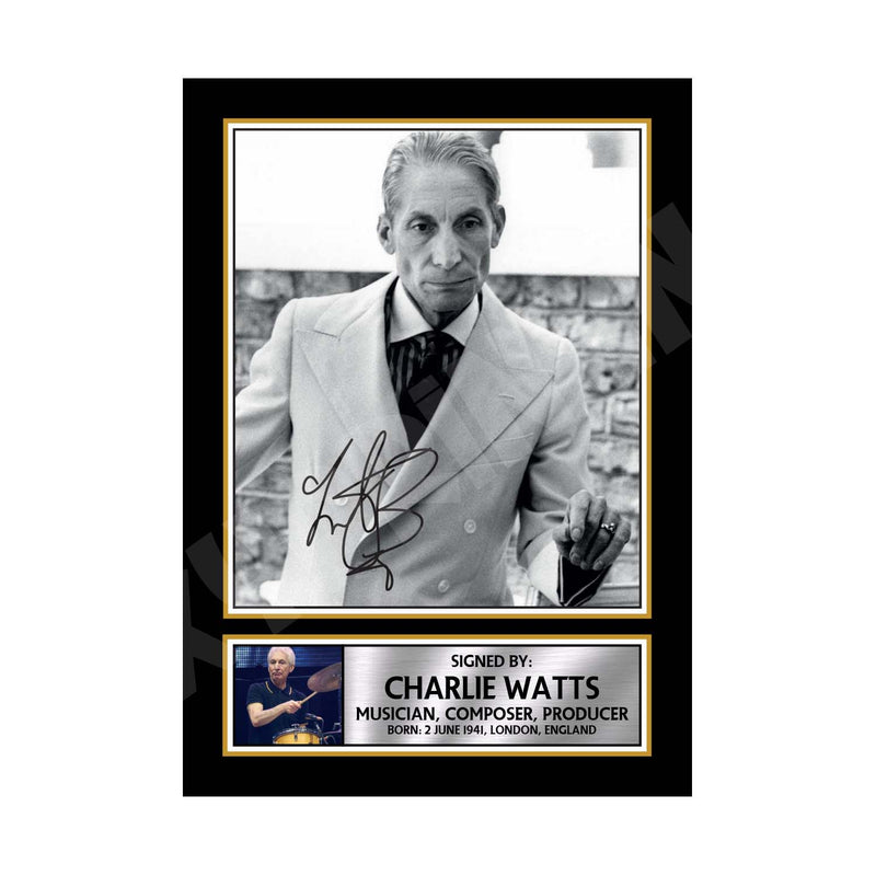 CHARLIE WATTS 2 Limited Edition Music Signed Print