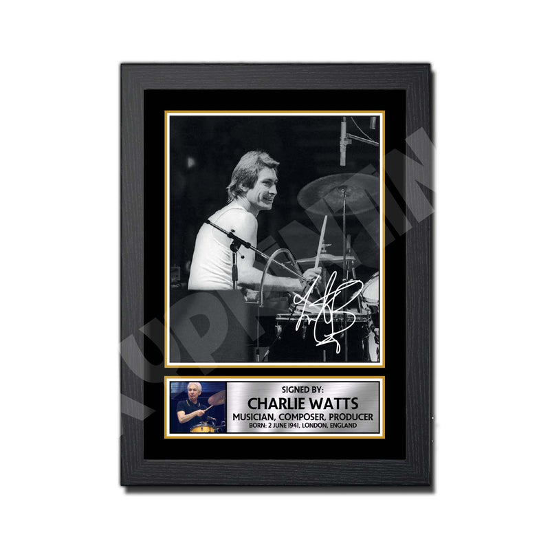 CHARLIE WATTS (1) Limited Edition Music Signed Print