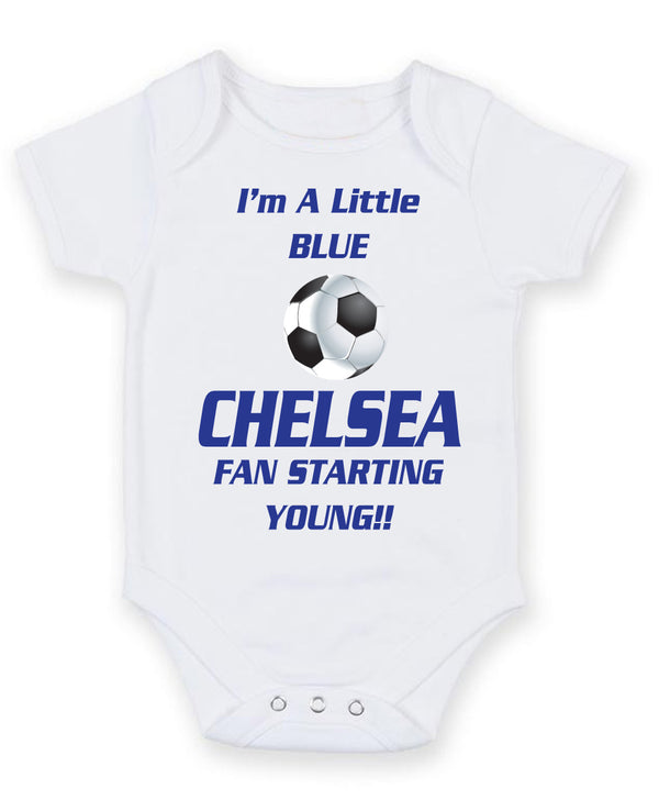 CHELSEA Fan Starting Football Fan Baby Grow Bodysuit