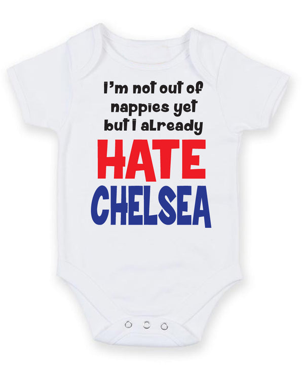 CHELSEA Hate Football Fan Baby Grow Bodysuit