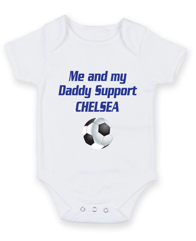 CHELSEA Me and my Daddy Football Fan Baby Grow Bodysuit
