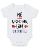 Me and My Godmother Love CHESTERFIELD Personalised FOOTBALL TEAM Baby Grow