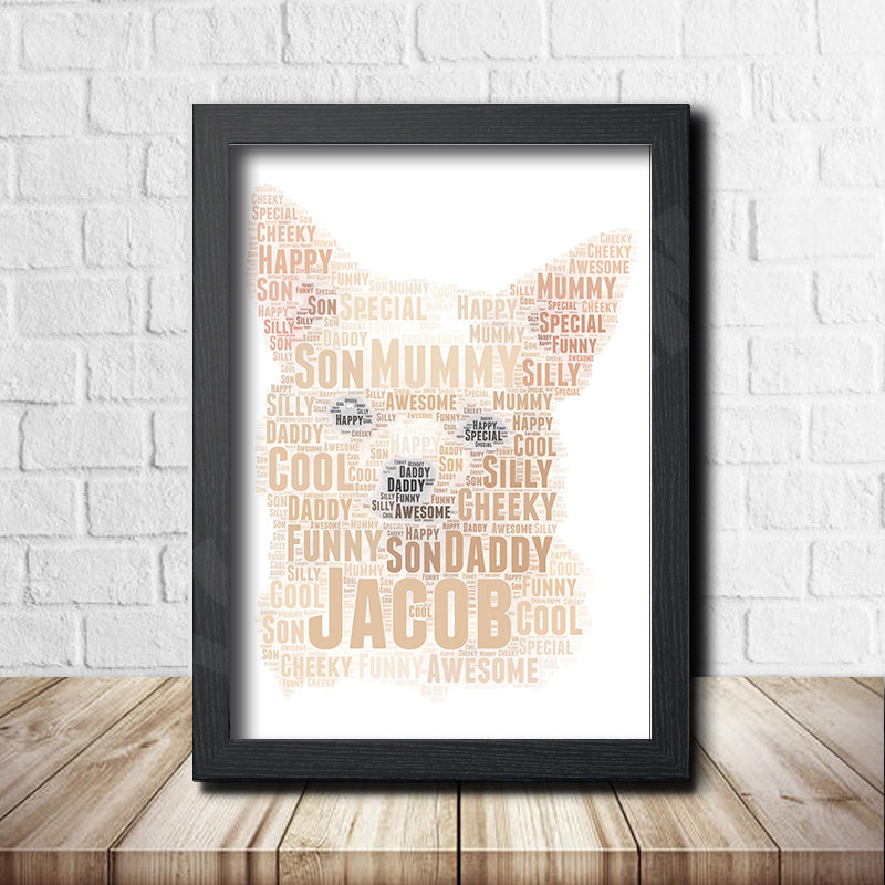 Personalised Chihuahua 1 Word Art Poster Dog Print