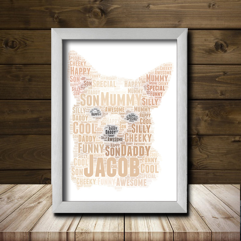 Personalised Chihuahua 1 Word Art Poster Dog Print