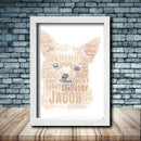Personalised Chihuahua 1 Word Art Poster Dog Print