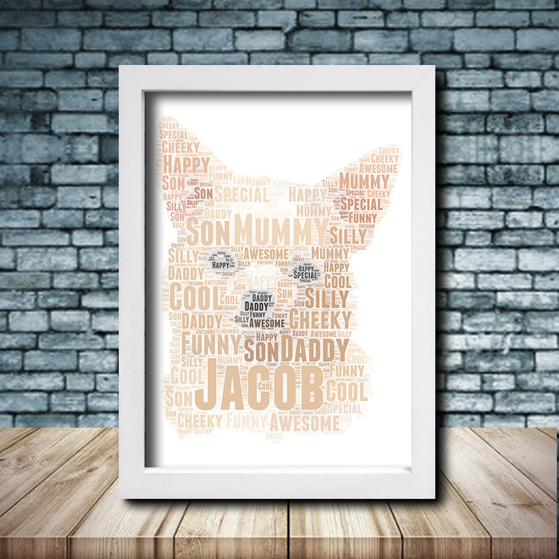 Personalised Chihuahua 1 Word Art Poster Dog Print