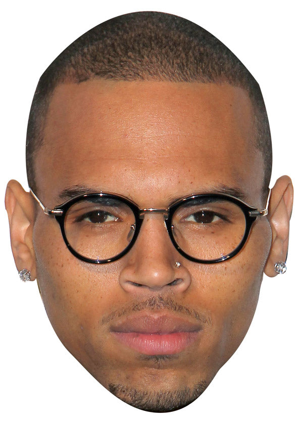 CHRIS BROWN JB - Music Star Fancy Dress Cardboard Celebrity Party Face Mask