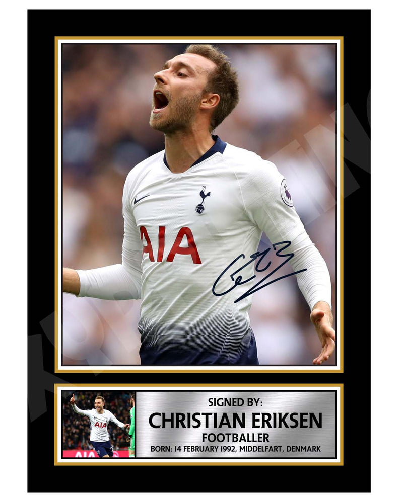 CHRISTIAN ERIKSEN Limited Edition Football Player Signed Print - Football