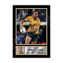 CHRIS LATHAM 1 Limited Edition Rugby Player Signed Print - Rugby