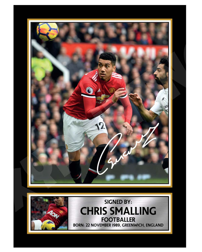 CHRIS SMALLING 2 Limited Edition Football Player Signed Print - Football