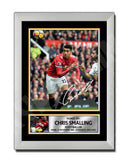 CHRIS SMALLING 2 Limited Edition Football Player Signed Print - Football