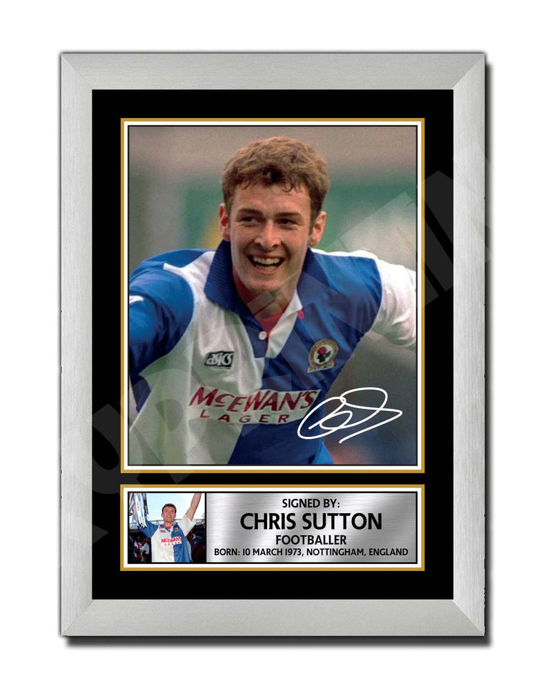 CHRIS SUTTON 2 Limited Edition Football Player Signed Print - Football