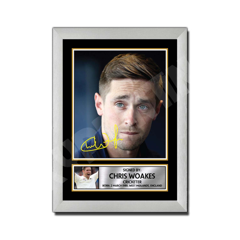 CHRIS WOAKES 2 Limited Edition Cricketer Signed Print - Cricket Player