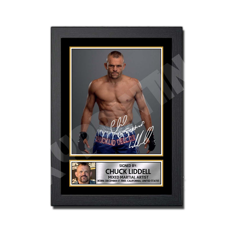 CHUCK LIDDELL Limited Edition MMA Wrestler Signed Print - MMA Wrestling