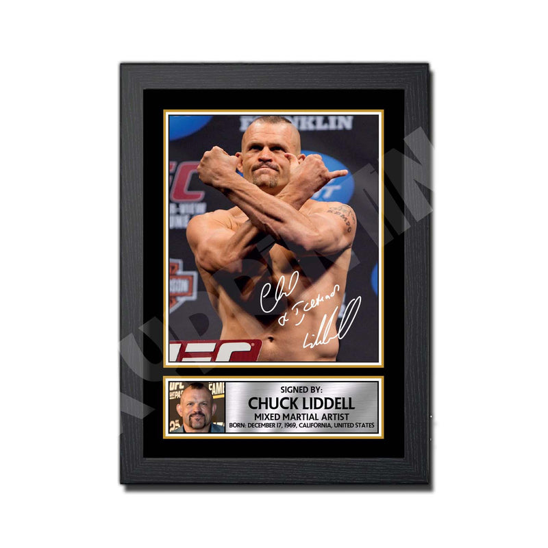 CHUCK LIDDELL 2 Limited Edition MMA Wrestler Signed Print - MMA Wrestling