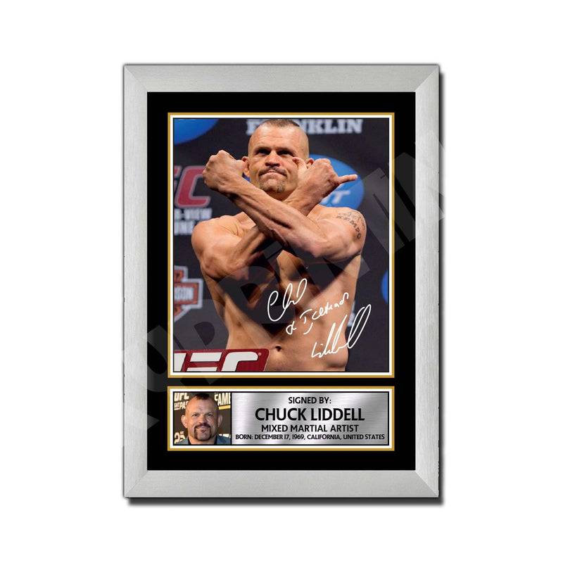 CHUCK LIDDELL 2 Limited Edition MMA Wrestler Signed Print - MMA Wrestling
