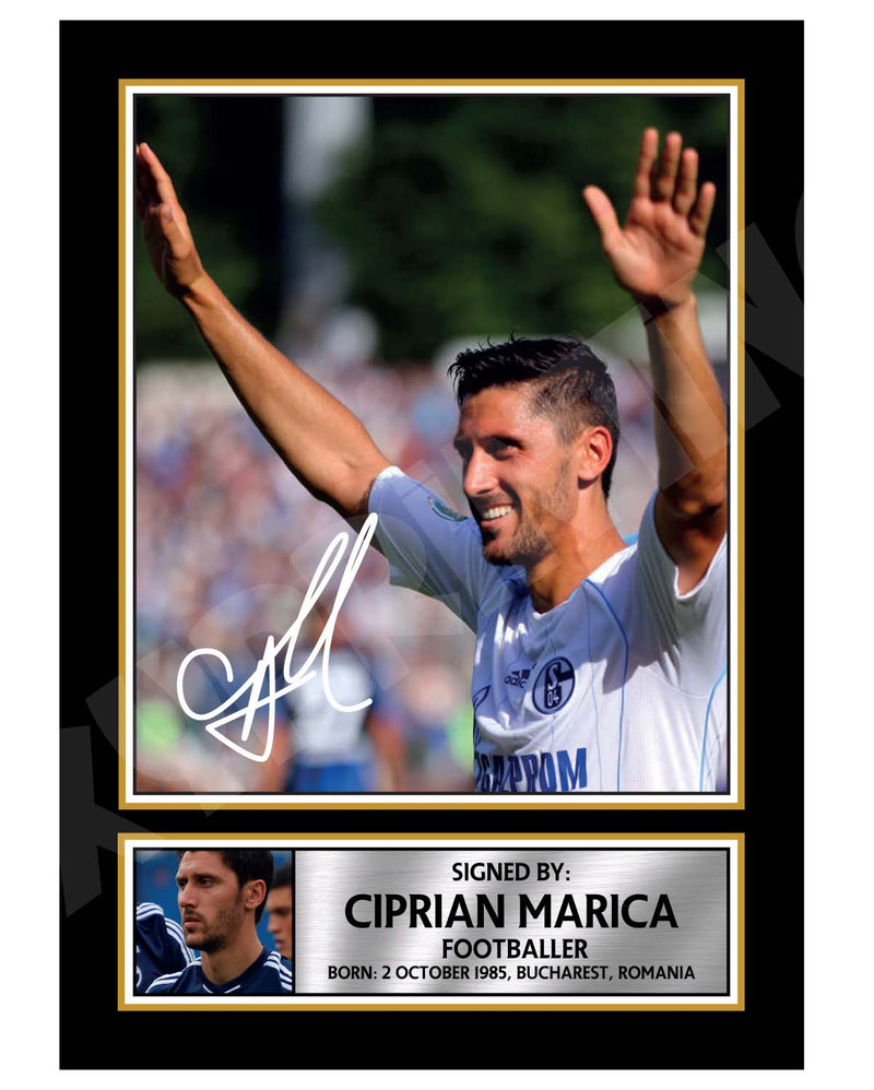 CIPRIAN MARICA 2 Limited Edition Football Player Signed Print - Football