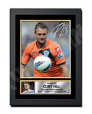 CLINT HILL 2 Limited Edition Football Player Signed Print - Football