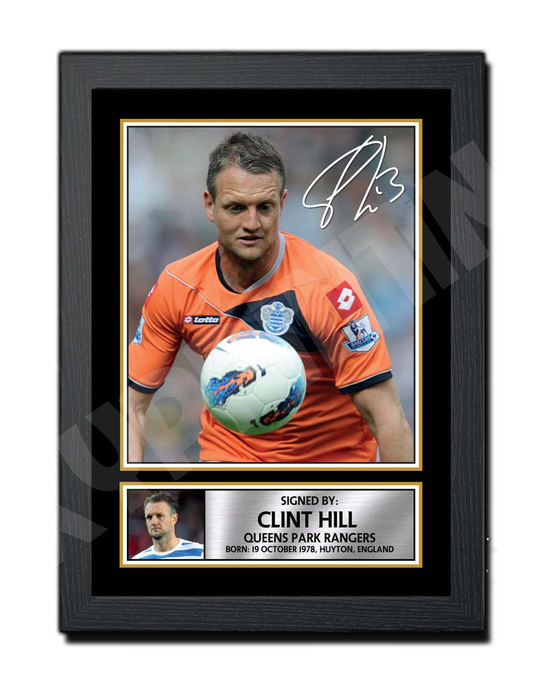 CLINT HILL 2 Limited Edition Football Player Signed Print - Football