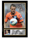 CLINT HILL 2 Limited Edition Football Player Signed Print - Football