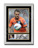 CLINT HILL 2 Limited Edition Football Player Signed Print - Football