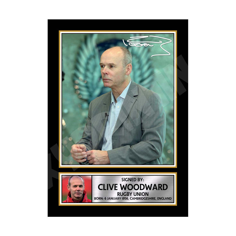 CLIVE WOODWARD 1 Limited Edition Rugby Player Signed Print - Rugby