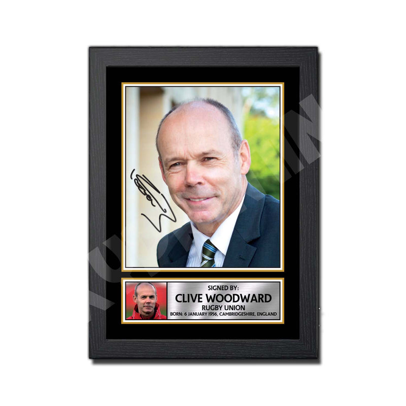 CLIVE WOODWARD 2 Limited Edition Rugby Player Signed Print - Rugby