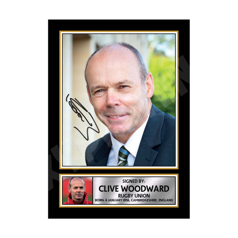 CLIVE WOODWARD 2 Limited Edition Rugby Player Signed Print - Rugby