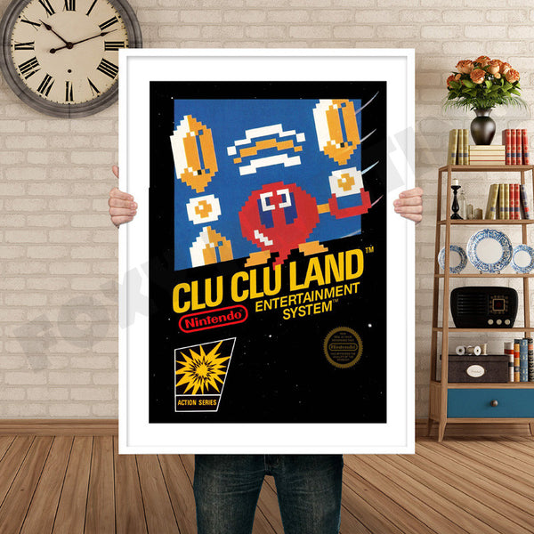 Clu CLU Land Retro Game Inspired Theme Nintendo NES Gaming