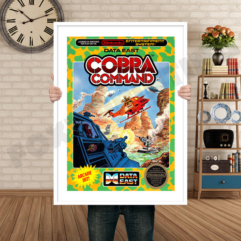 COBRA COMMAND Retro GAME INSPIRED THEME Nintendo NES Gaming A4 A3 A2 Or A1 Poster Art 95