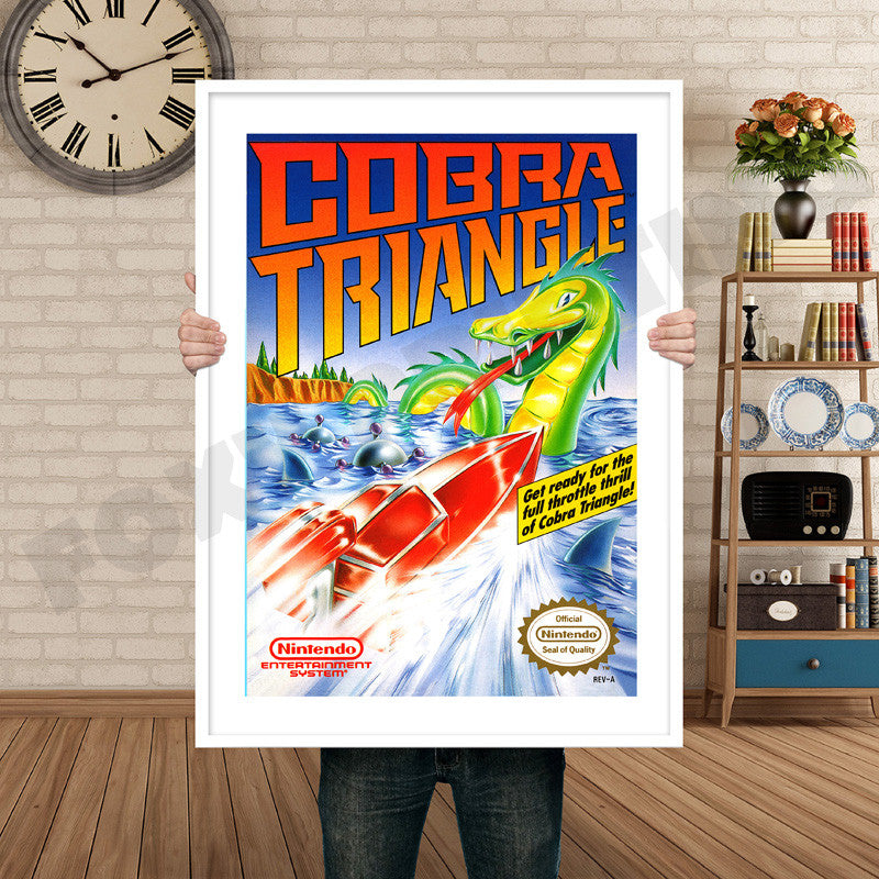 COBRA TRIANGLE Retro GAME INSPIRED THEME Nintendo NES Gaming A4 A3 A2 Or A1 Poster Art 96