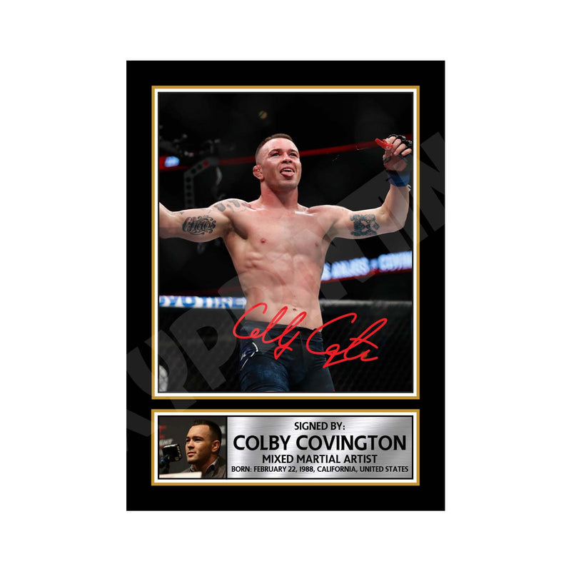 COLBY COVINGTON Limited Edition MMA Wrestler Signed Print - MMA Wrestling