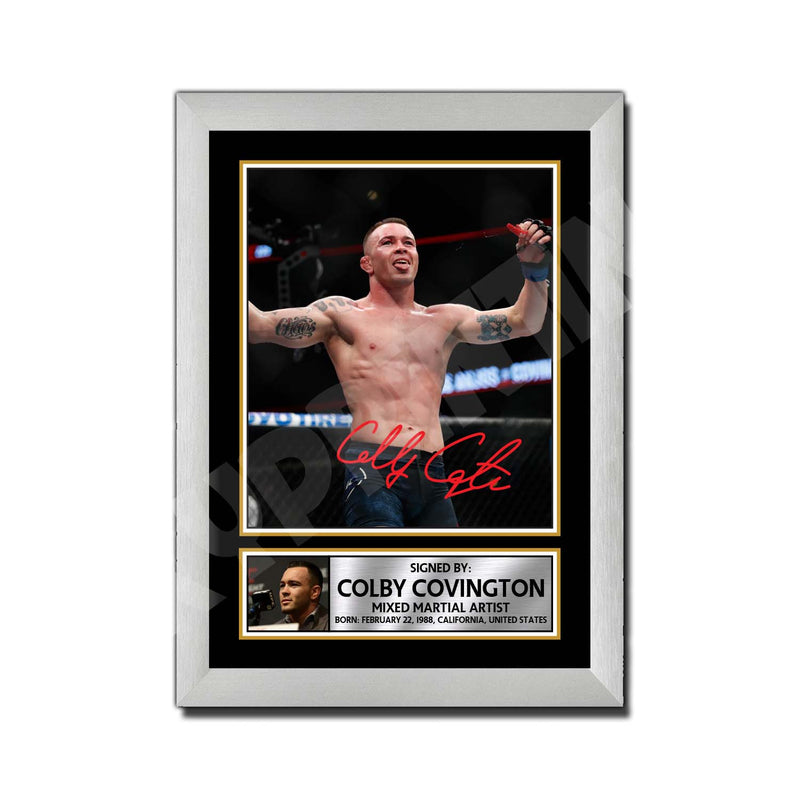 COLBY COVINGTON Limited Edition MMA Wrestler Signed Print - MMA Wrestling