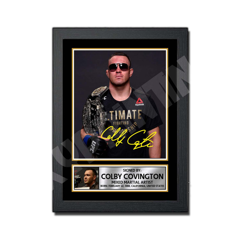 COLBY COVINGTON 2 Limited Edition MMA Wrestler Signed Print - MMA Wrestling