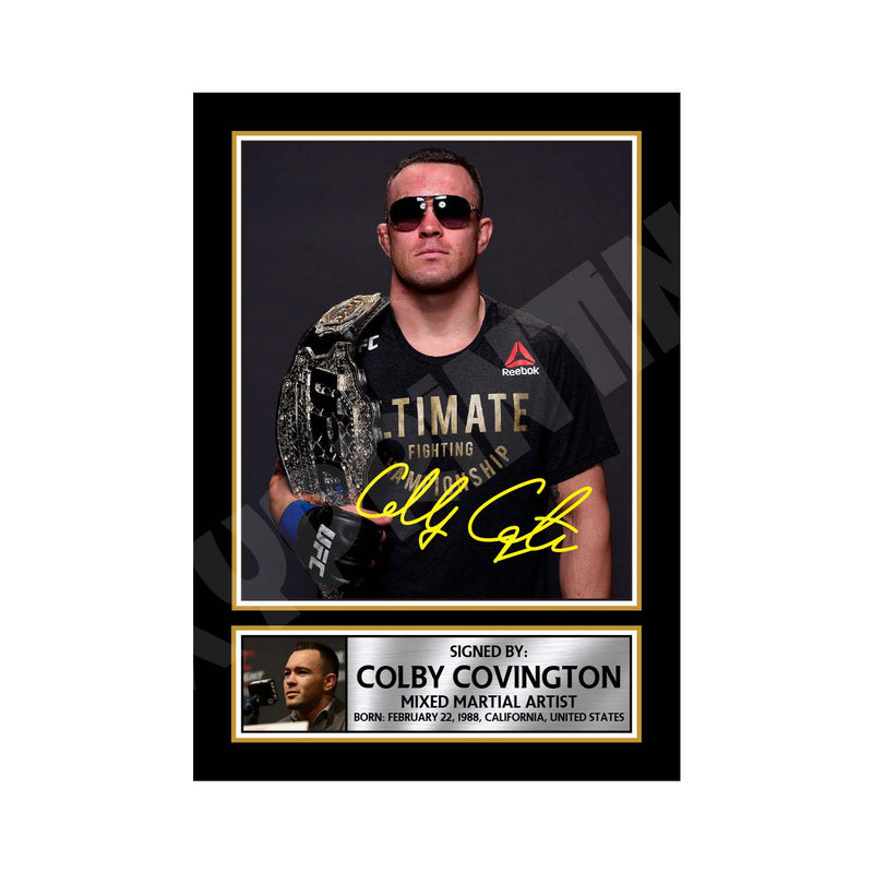 COLBY COVINGTON 2 Limited Edition MMA Wrestler Signed Print - MMA Wrestling