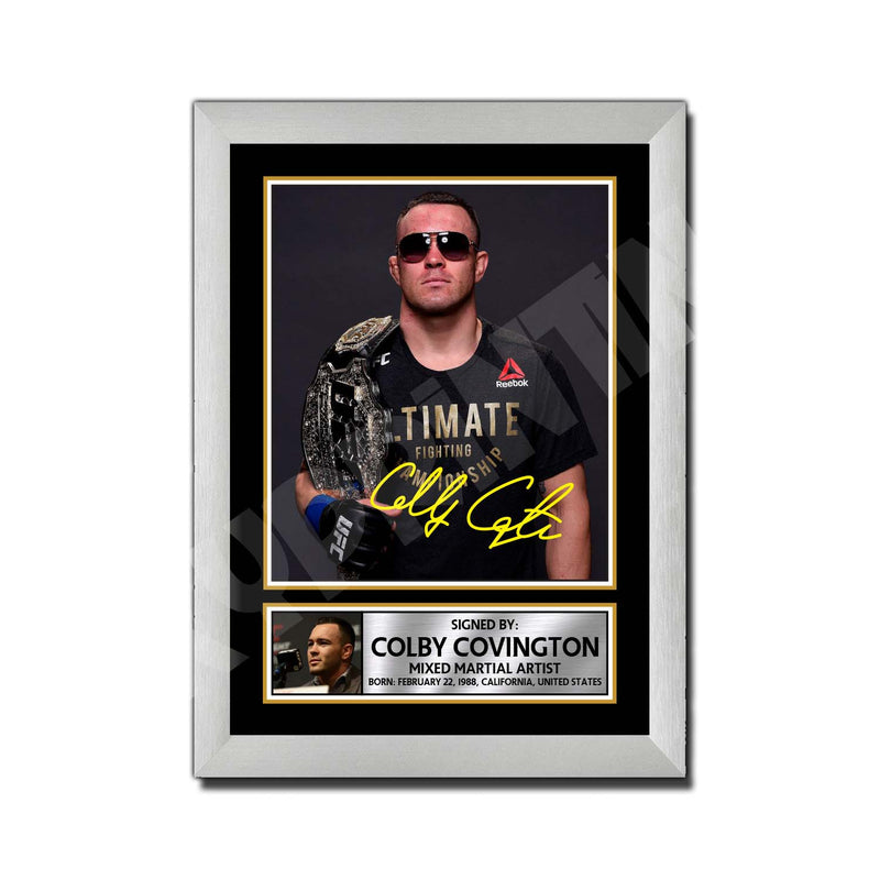 COLBY COVINGTON 2 Limited Edition MMA Wrestler Signed Print - MMA Wrestling