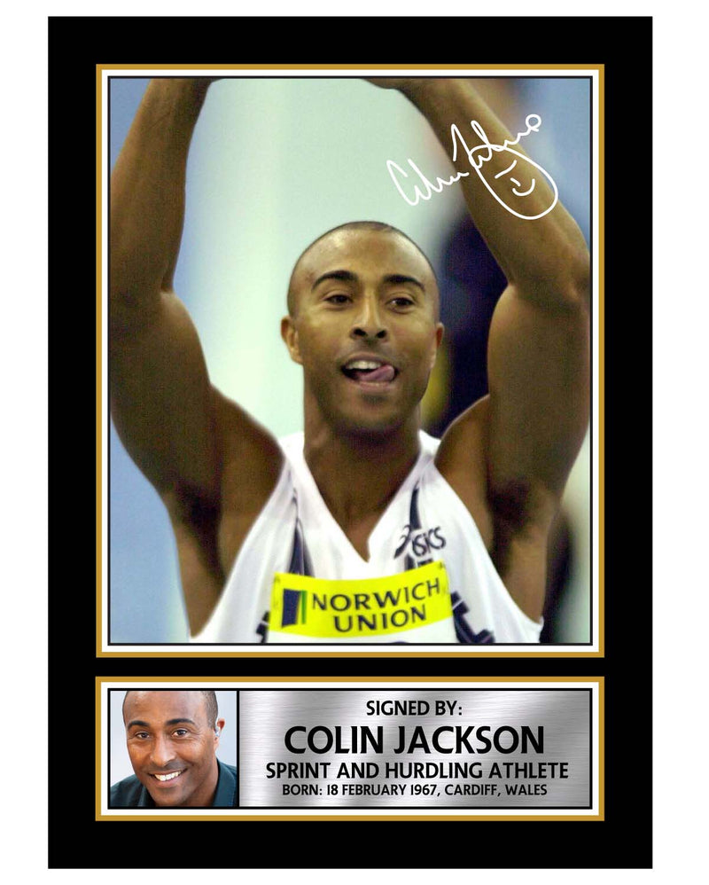 COLIN JACKSON 2 Limited Edition Athletics Signed Print - Athletic