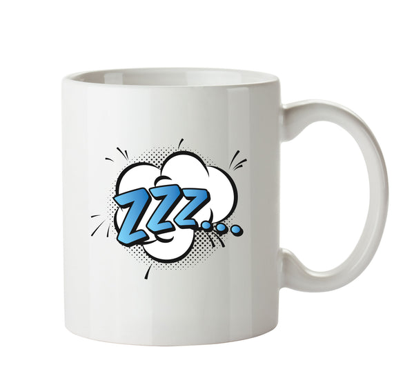 Comic Style ZZZ Mug – printed mug product image 1