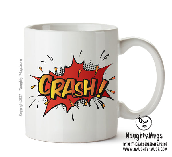 Comic Style CRASH Mug – printed mug product image 1
